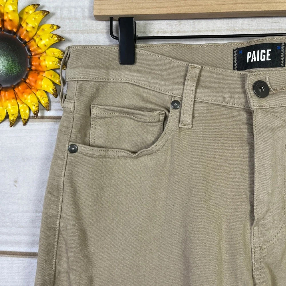 Paige Federal Slim Straight‎ Leg Pants Mens 31x29 Tan Khaki Stretch Twill
